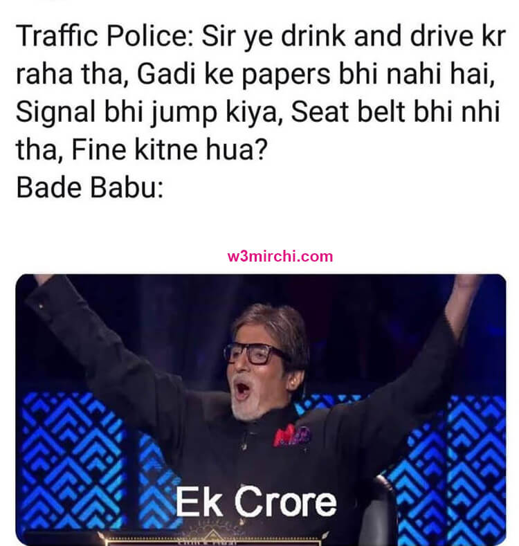Traffic challan jokes